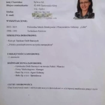 Pomoc domowa: Sylwia G.